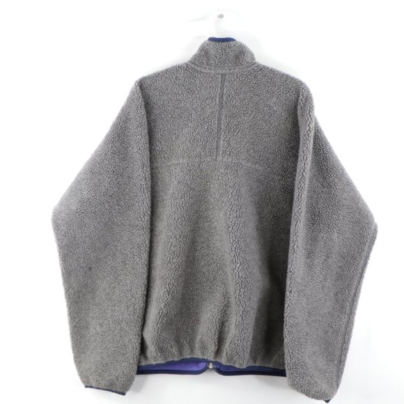 Vintage Patagonia Deep Pile Fleece Jacket Gray